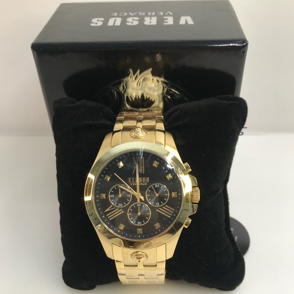 New Authentic VERSUS VERSACE Chrono Lion Bracelet Watch - Picture 1 of 16